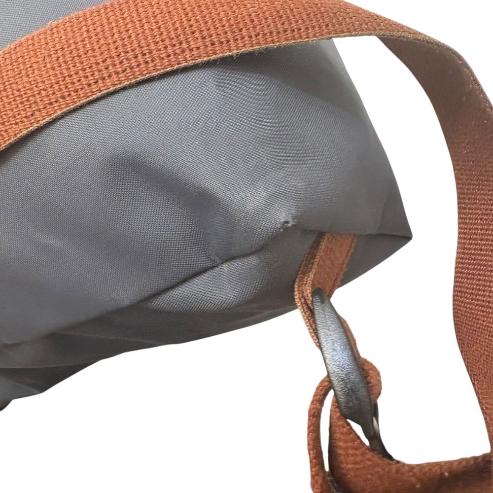 Longchamp le pliage gray and brown backpack - Picture 4 of 10
